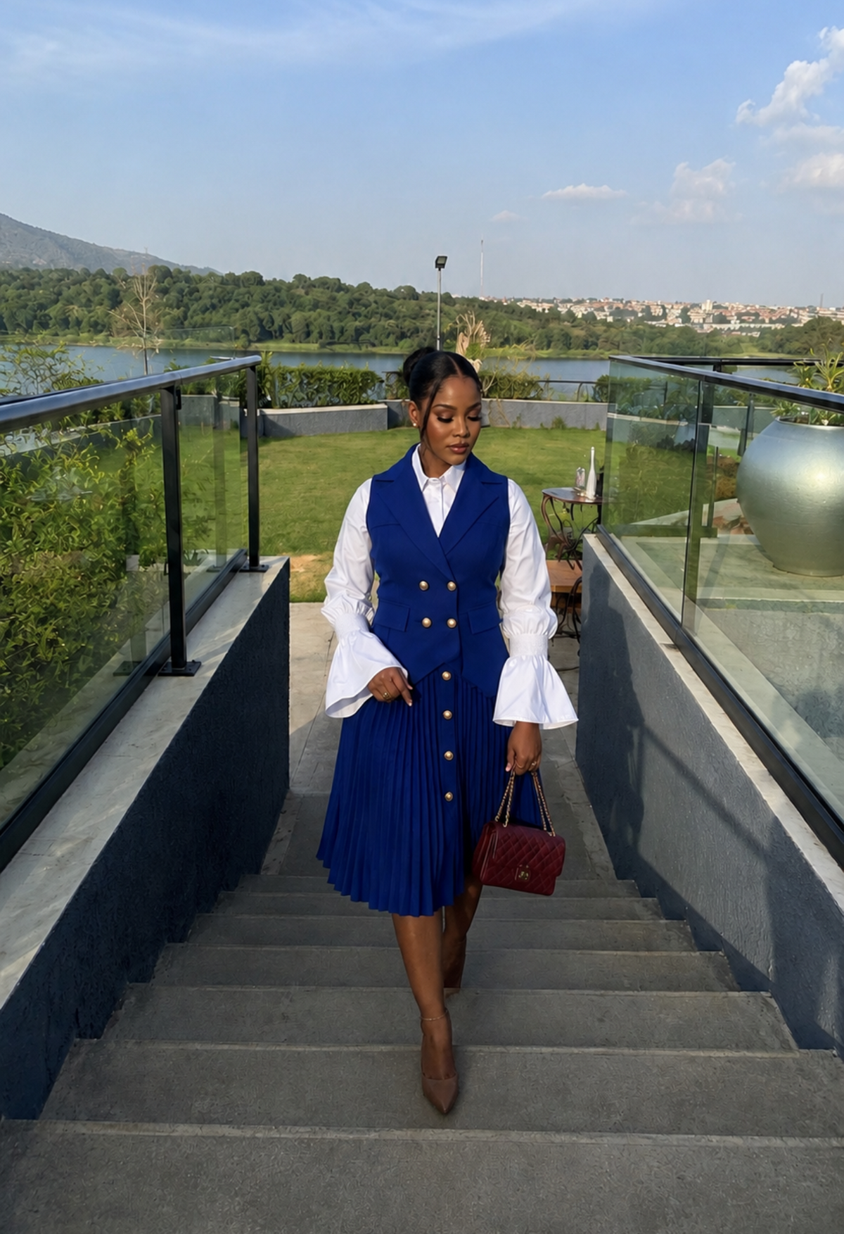 Xiomara and Kamila Shirt Set (blue)